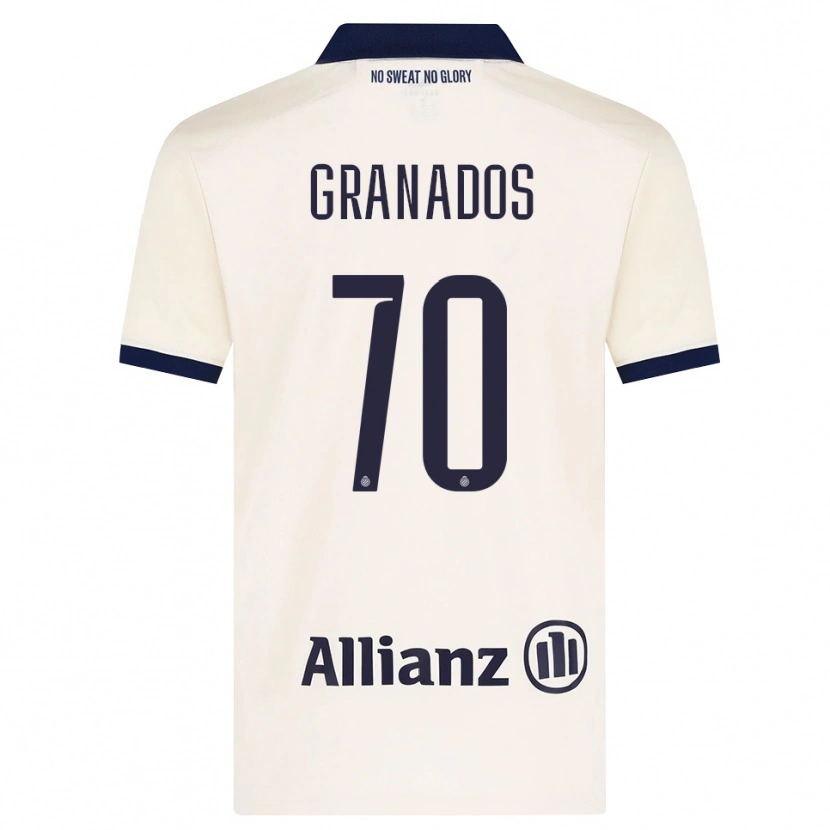 Danxen Heren Alejandro Granados #70 Beige Zwart Uitshirt Uittenue 2026/27 T-Shirt België