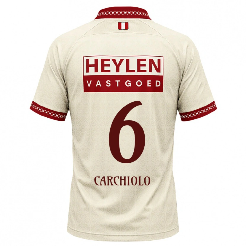 Danxen Heren Ilano Carchiolo #6 Beige Rood Uitshirt Uittenue 2026/27 T-Shirt België