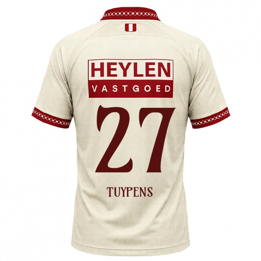 Danxen Heren Eran Tuypens #27 Beige Rood Uitshirt Uittenue 2026/27 T-Shirt België