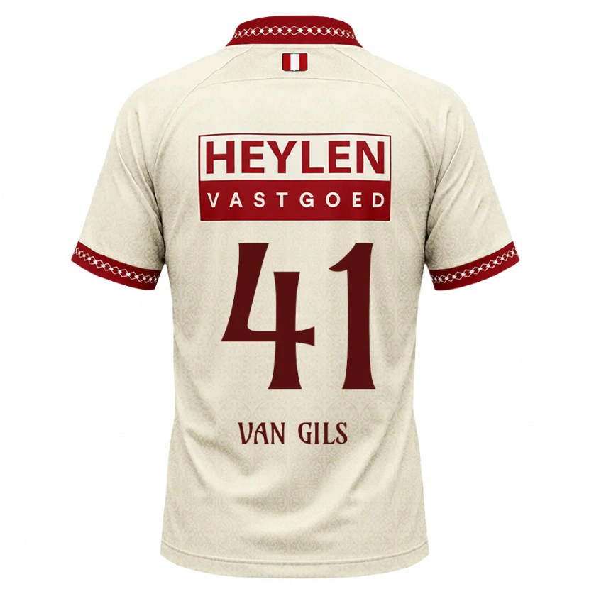Danxen Heren Mathis Van Gils #41 Beige Rood Uitshirt Uittenue 2026/27 T-Shirt België