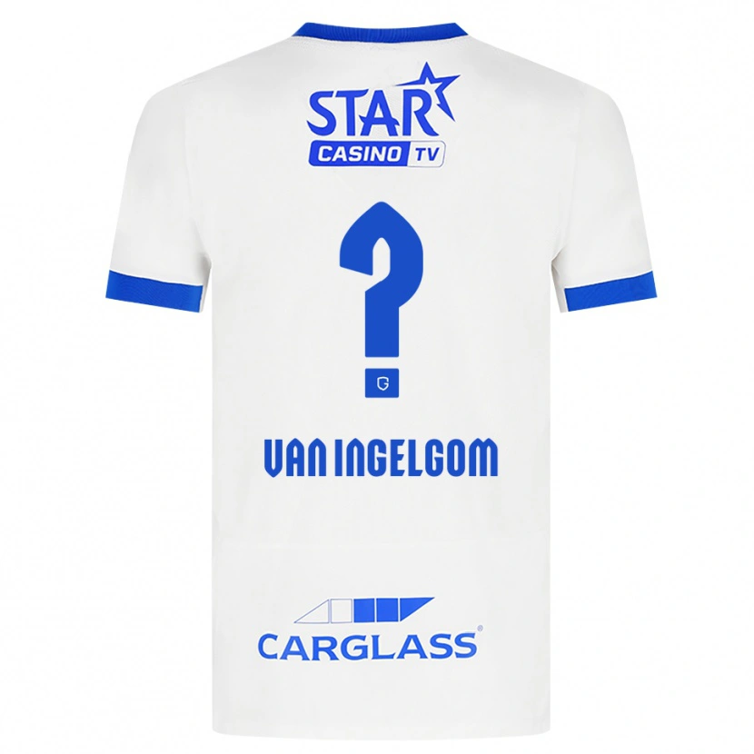 Danxen Heren Tijn Van Ingelgom #0 Wit Blauw Uitshirt Uittenue 2026/27 T-Shirt België