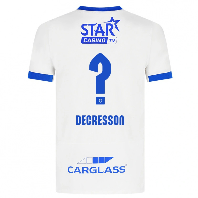 Danxen Heren Lino Decresson #0 Wit Blauw Uitshirt Uittenue 2026/27 T-Shirt België