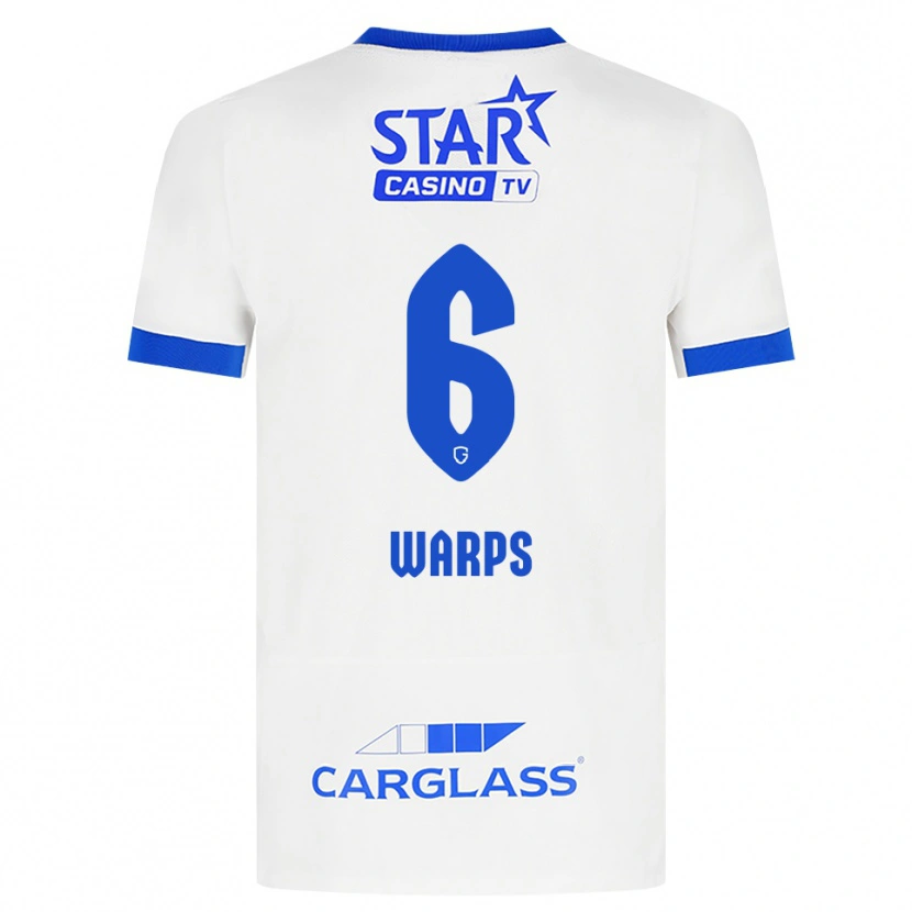 Danxen Heren Isa Warps #6 Wit Blauw Uitshirt Uittenue 2026/27 T-Shirt België