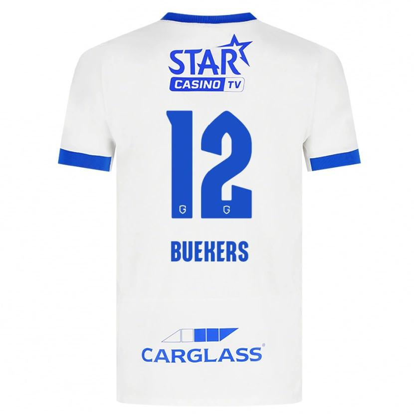 Danxen Heren Maxime Buekers #12 Wit Blauw Uitshirt Uittenue 2026/27 T-Shirt België