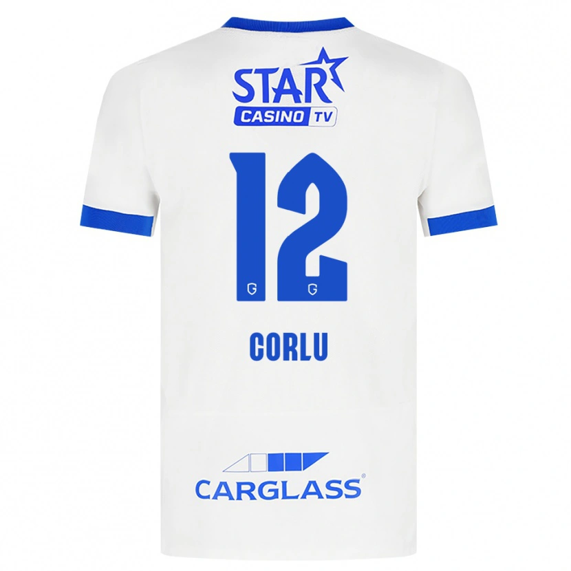 Danxen Heren Ronas Corlu #12 Wit Blauw Uitshirt Uittenue 2026/27 T-Shirt België