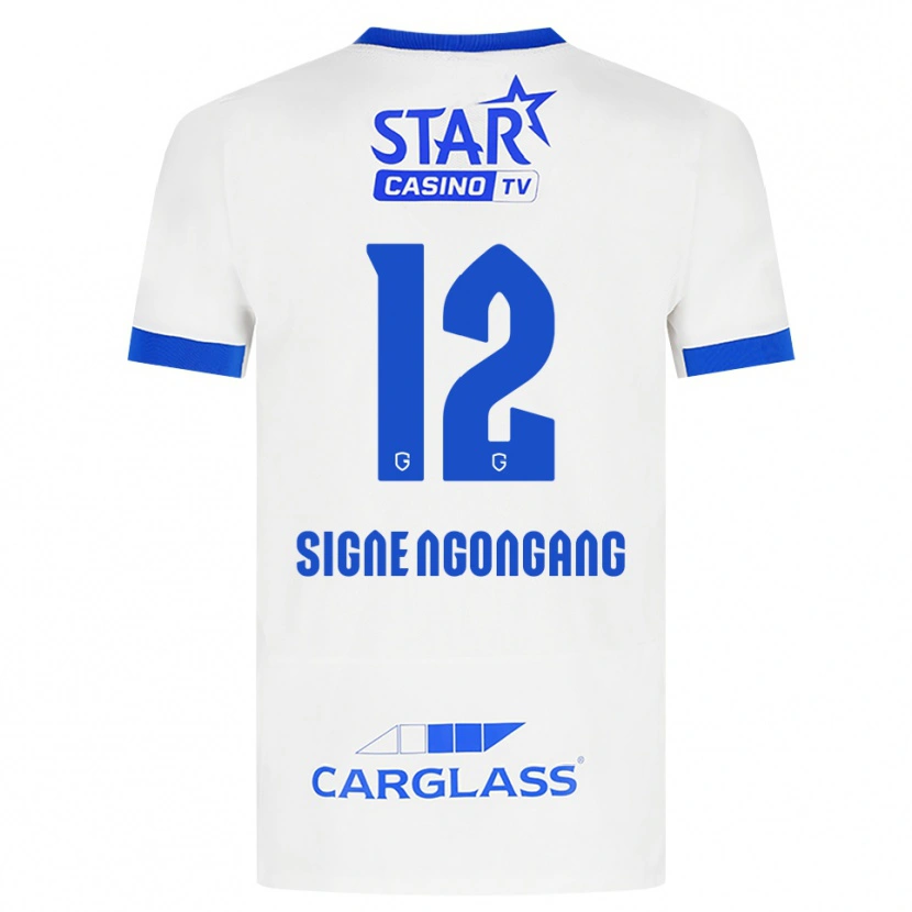 Danxen Heren Yannick Signe Ngongang #12 Wit Blauw Uitshirt Uittenue 2026/27 T-Shirt België