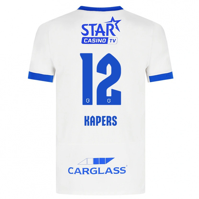Danxen Heren Wout Kapers #12 Wit Blauw Uitshirt Uittenue 2026/27 T-Shirt België