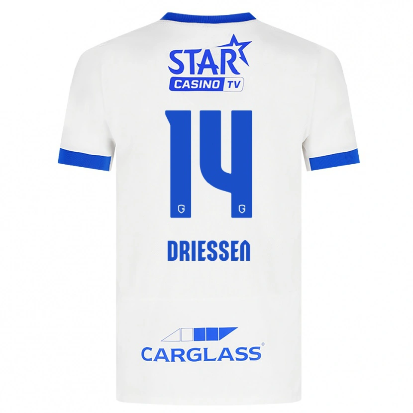 Danxen Heren Jelle Driessen #14 Wit Blauw Uitshirt Uittenue 2026/27 T-Shirt België