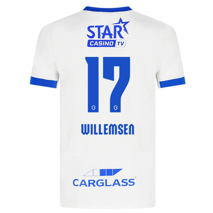 Danxen Heren Wout Willemsen #17 Wit Blauw Uitshirt Uittenue 2026/27 T-Shirt België