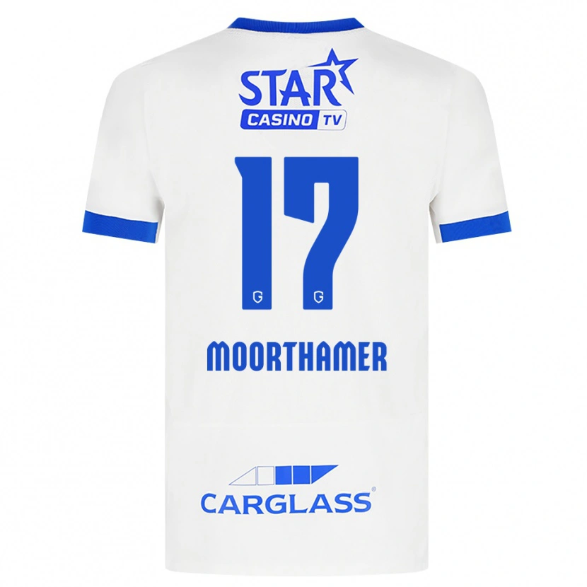 Danxen Heren Tinus Moorthamer #17 Wit Blauw Uitshirt Uittenue 2026/27 T-Shirt België