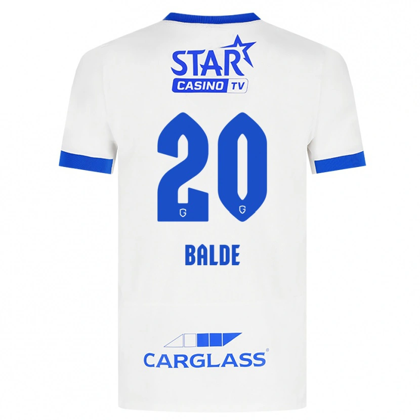 Danxen Heren Thierno Balde #20 Wit Blauw Uitshirt Uittenue 2026/27 T-Shirt België