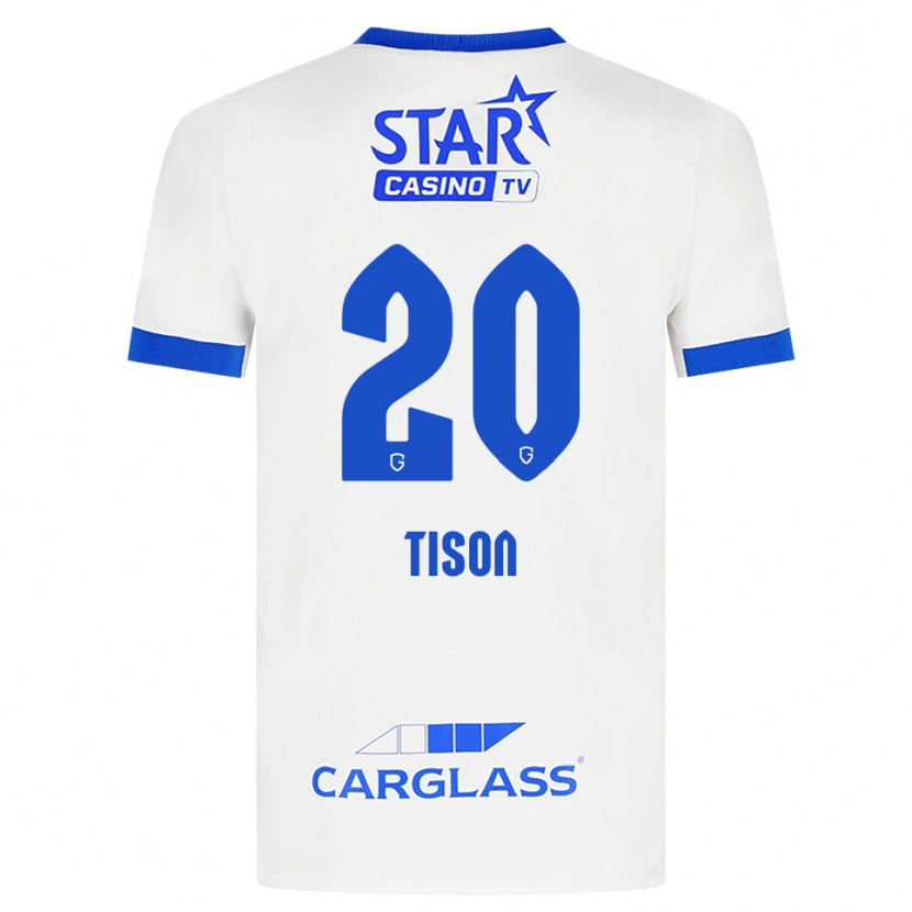 Danxen Heren Charlotte Tison #20 Wit Blauw Uitshirt Uittenue 2026/27 T-Shirt België