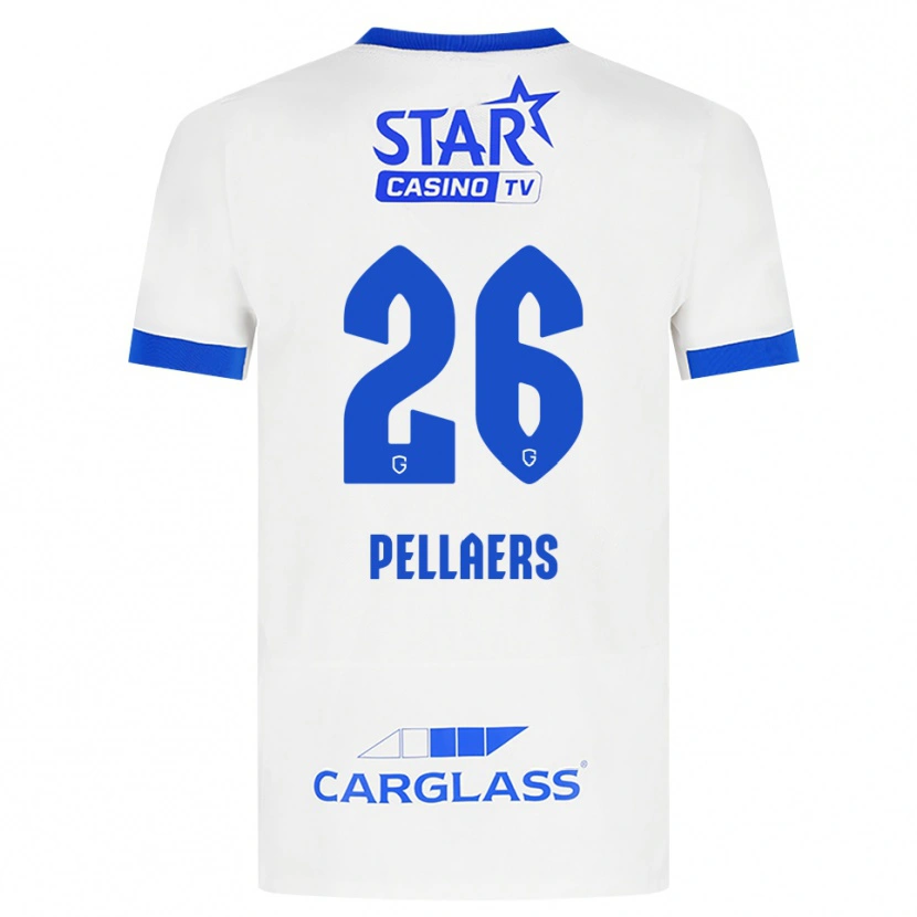 Danxen Heren Amanuel Pellaers #26 Wit Blauw Uitshirt Uittenue 2026/27 T-Shirt België