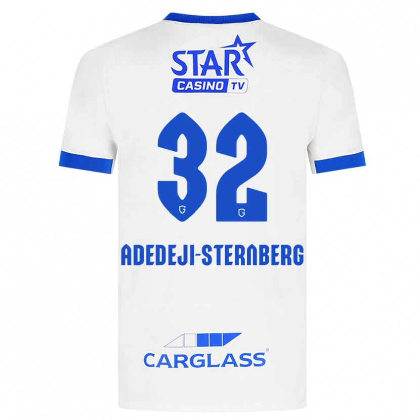 Danxen Heren Noah Adedeji-Sternberg #32 Wit Blauw Uitshirt Uittenue 2026/27 T-Shirt België