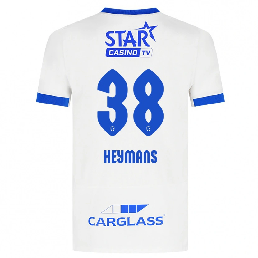 Danxen Heren Daan Heymans #38 Wit Blauw Uitshirt Uittenue 2026/27 T-Shirt België