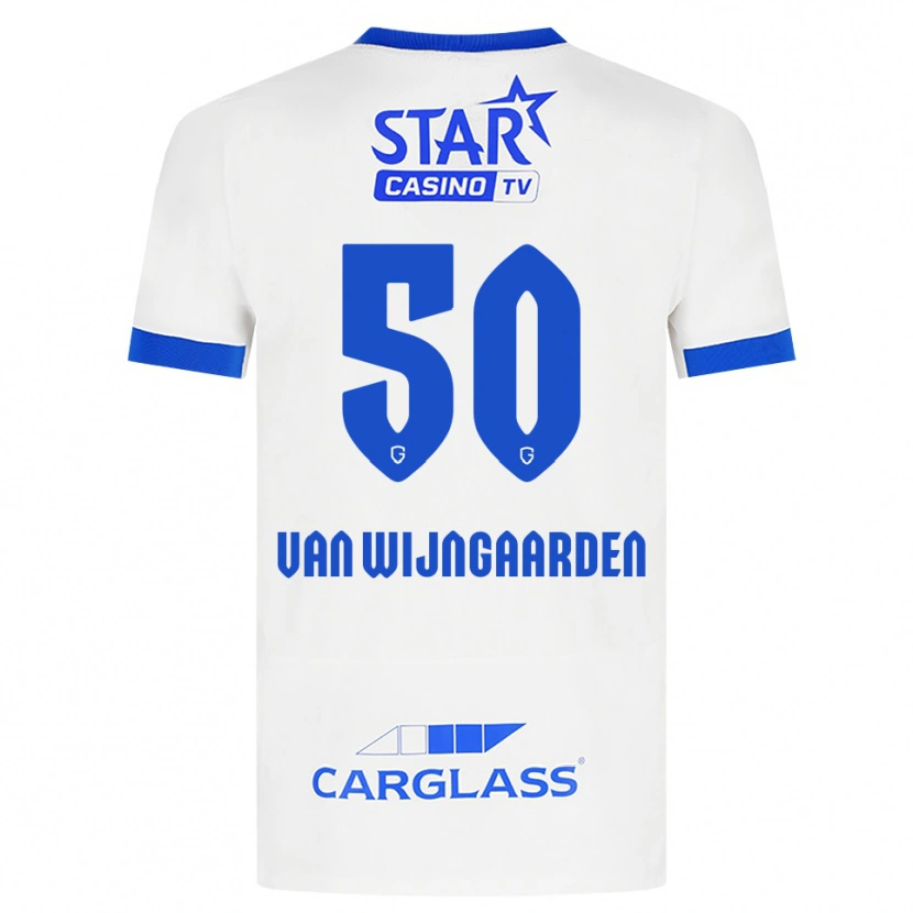Danxen Heren Maren Van Wijngaarden #50 Wit Blauw Uitshirt Uittenue 2026/27 T-Shirt België