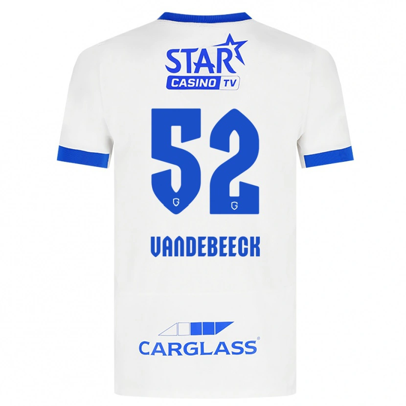 Danxen Heren Emmely Vandebeeck #52 Wit Blauw Uitshirt Uittenue 2026/27 T-Shirt België