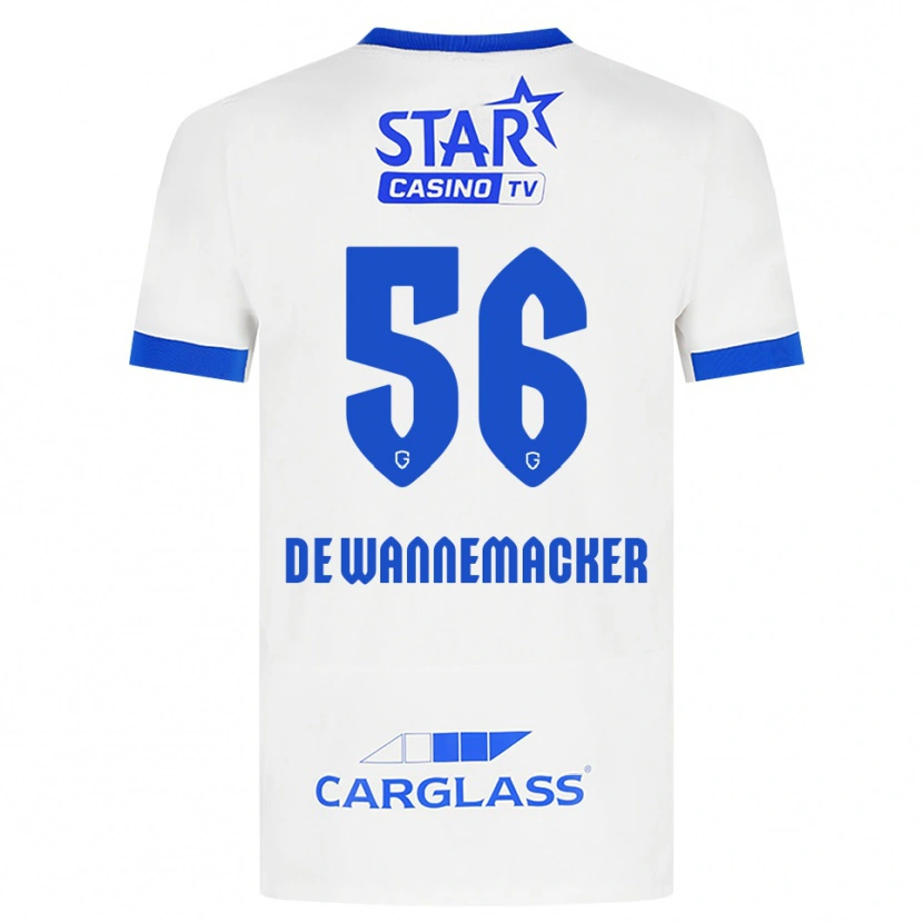 Danxen Heren August De Wannemacker #56 Wit Blauw Uitshirt Uittenue 2026/27 T-Shirt België