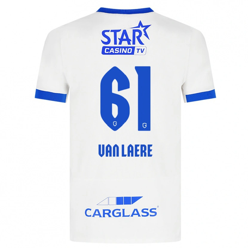 Danxen Heren Daan Van Laere #61 Wit Blauw Uitshirt Uittenue 2026/27 T-Shirt België