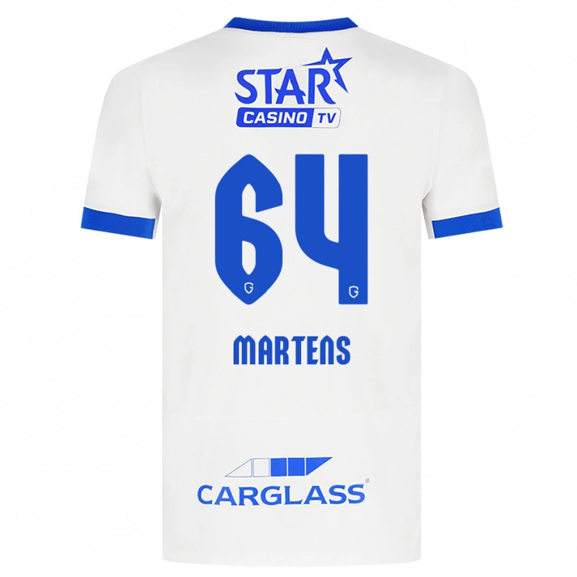 Danxen Heren Nolan Martens #64 Wit Blauw Uitshirt Uittenue 2026/27 T-Shirt België