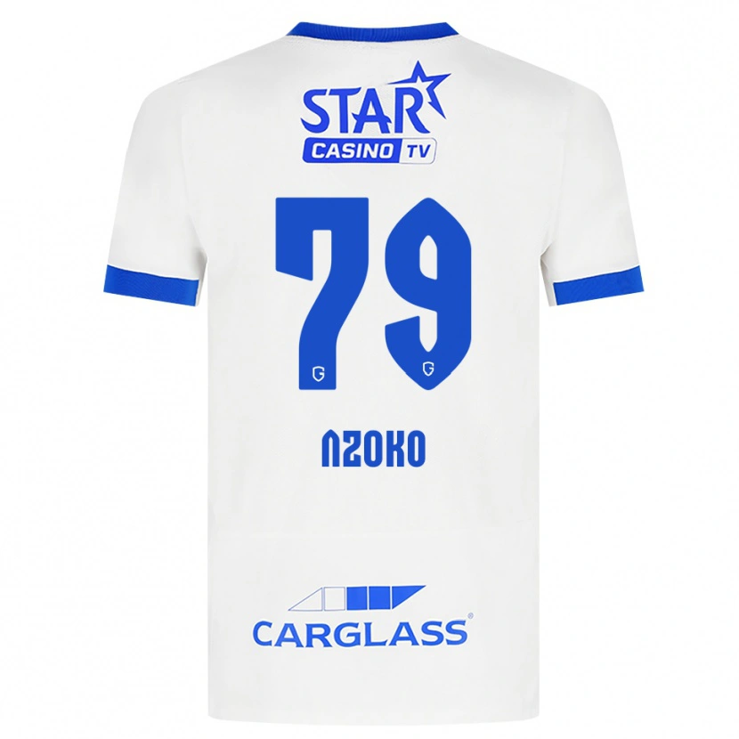 Danxen Heren Djoully Nzoko #79 Wit Blauw Uitshirt Uittenue 2026/27 T-Shirt België