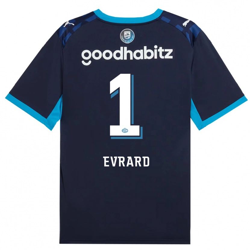Danxen Heren Nicky Evrard #1 Hemelsblauw Koninklijkblauw Thuisshirt Derde Tenue 2026/27 T-Shirt België