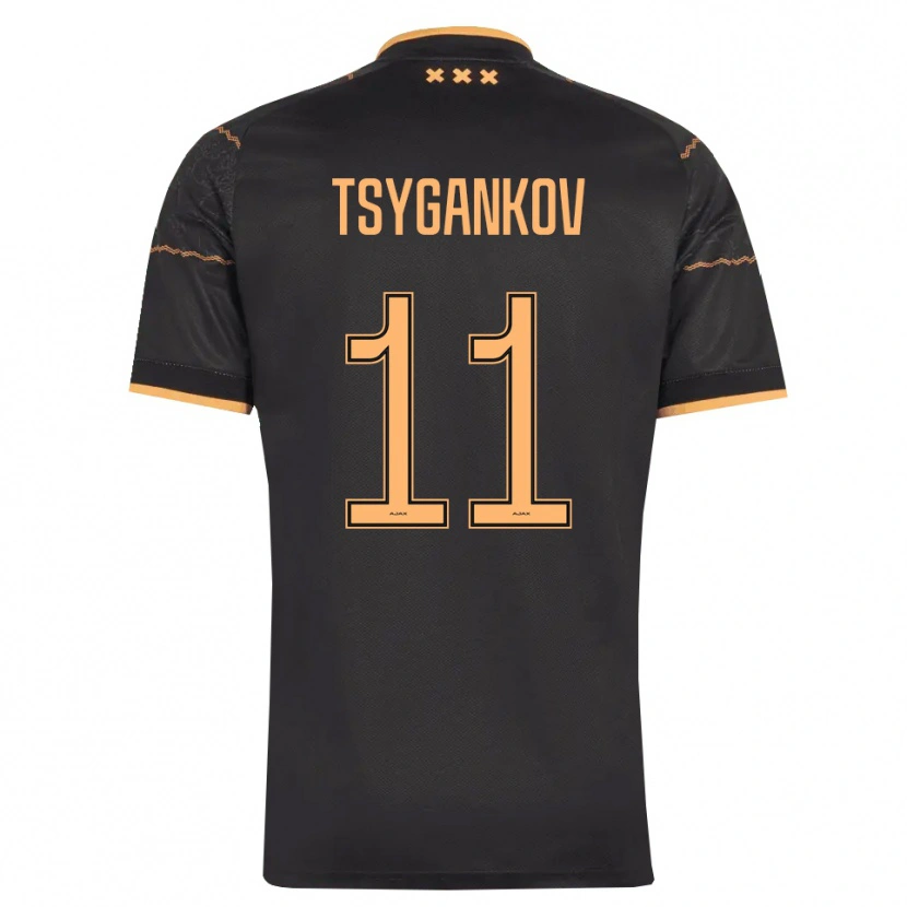 Danxen Heren Viktor Tsygankov #11 Zwart Oranje Uitshirt Uittenue 2026/27 T-Shirt België