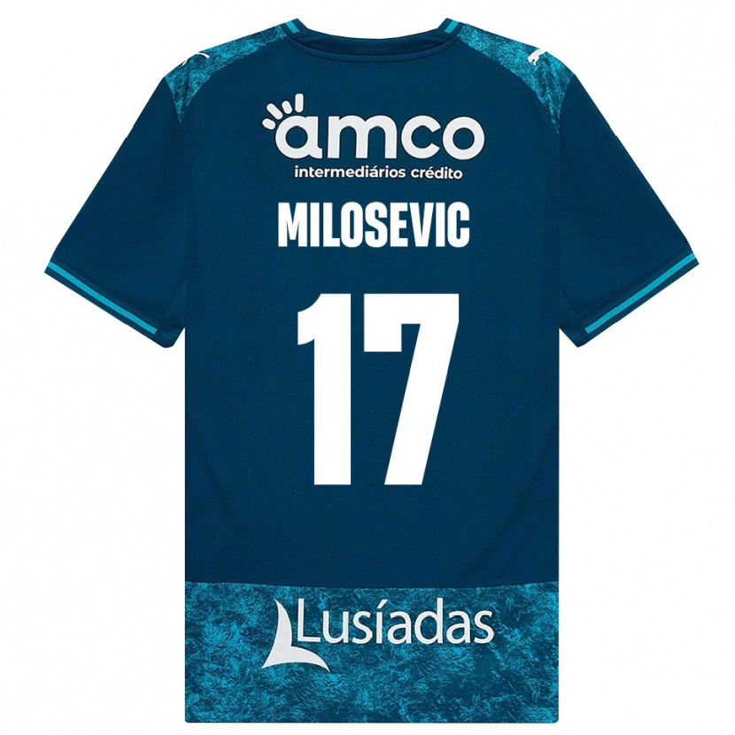 Danxen Heren Jovan Milosevic #17 Donkerleigrijs Mediumturquoise Uitshirt Uittenue 2026/27 T-Shirt België