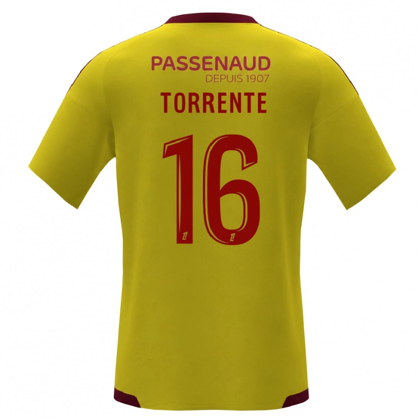 Danxen Heren Raúl Torrente #16 Geel Rood Groen Uitshirt Uittenue 2026/27 T-Shirt België