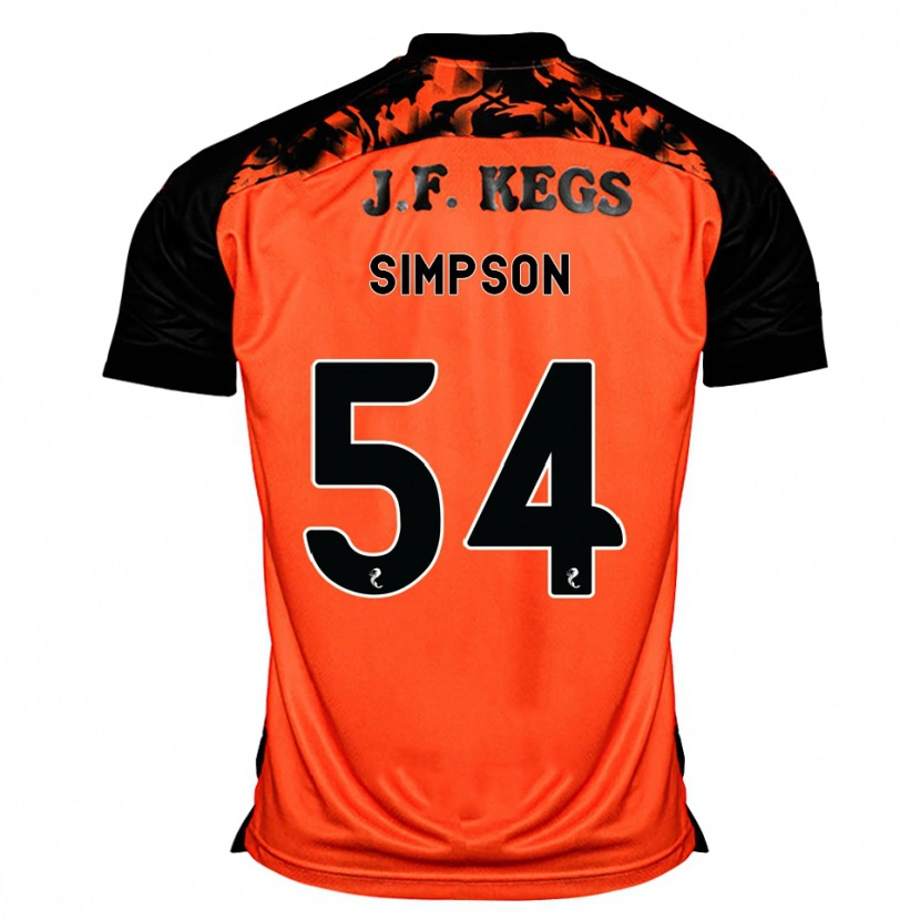 Danxen Dames Finlay Simpson #54 Oranje Zwart Wit Thuisshirt Thuistenue 2026/27 T-Shirt België