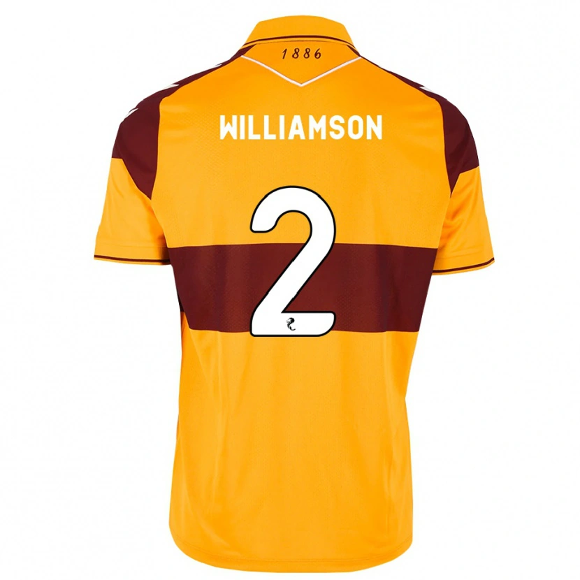 Danxen Dames Scott Williamson #2 Kastanjebruin Oranje Thuisshirt Thuistenue 2026/27 T-Shirt België