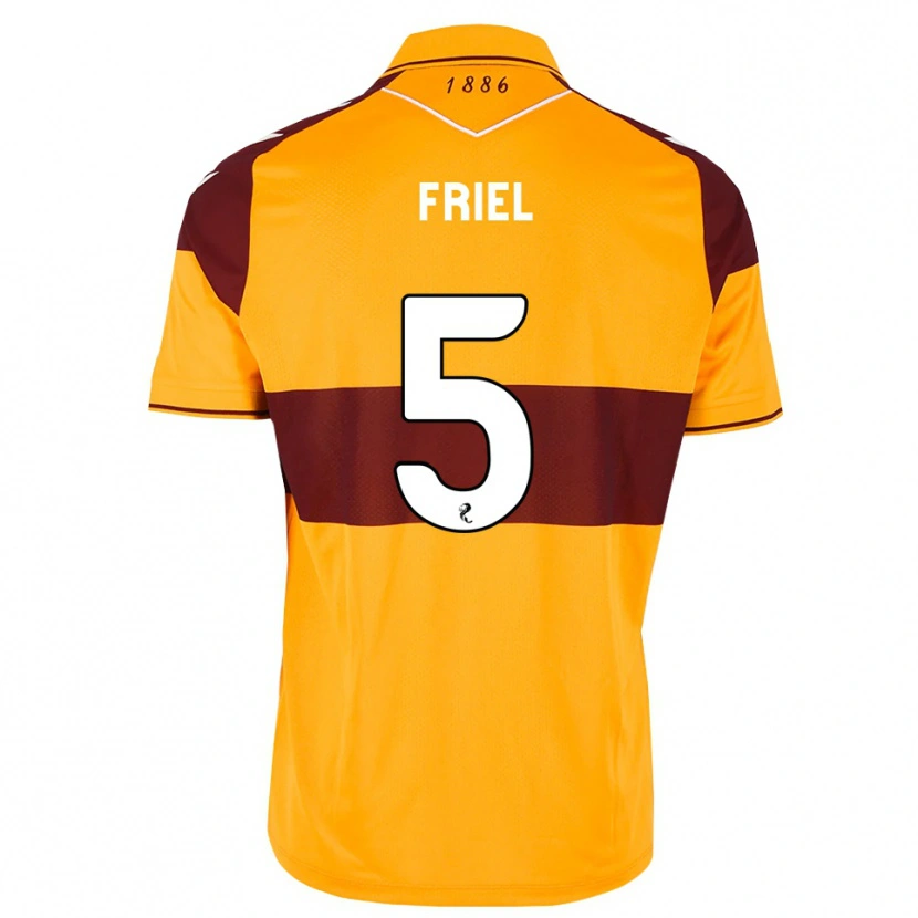 Danxen Dames Jon-Joe Friel #5 Kastanjebruin Oranje Thuisshirt Thuistenue 2026/27 T-Shirt België