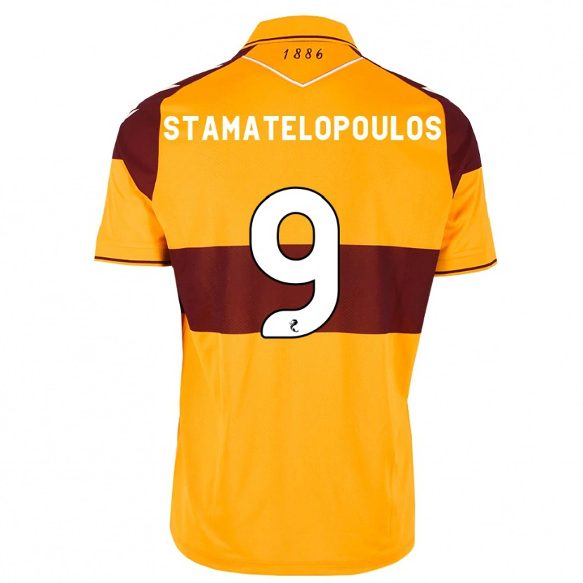 Danxen Dames Apostolos Stamatelopoulos #9 Kastanjebruin Oranje Thuisshirt Thuistenue 2026/27 T-Shirt België