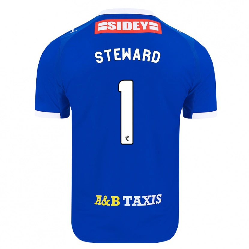 Danxen Dames Toby Steward #1 Blauw Rood Geel Thuisshirt Thuistenue 2026/27 T-Shirt België