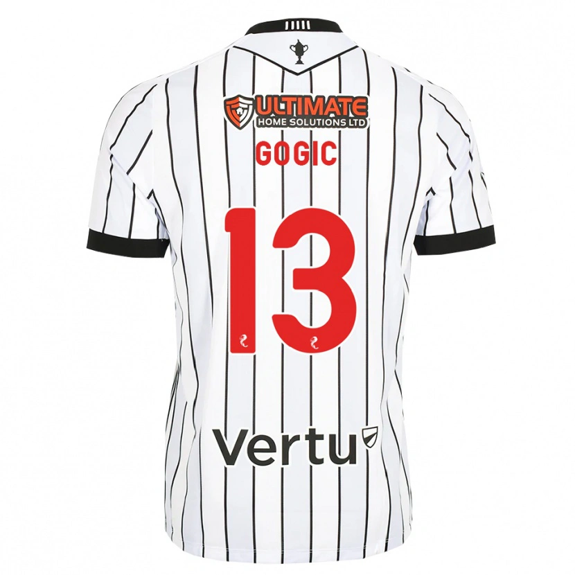 Danxen Dames Alex Gogic #13 Wit Zwart Rood Thuisshirt Thuistenue 2026/27 T-Shirt België