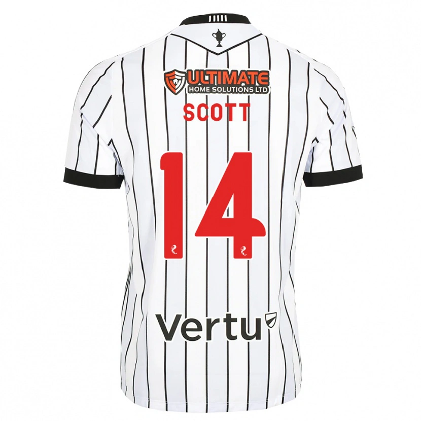 Danxen Dames James Scott #14 Wit Zwart Rood Thuisshirt Thuistenue 2026/27 T-Shirt België