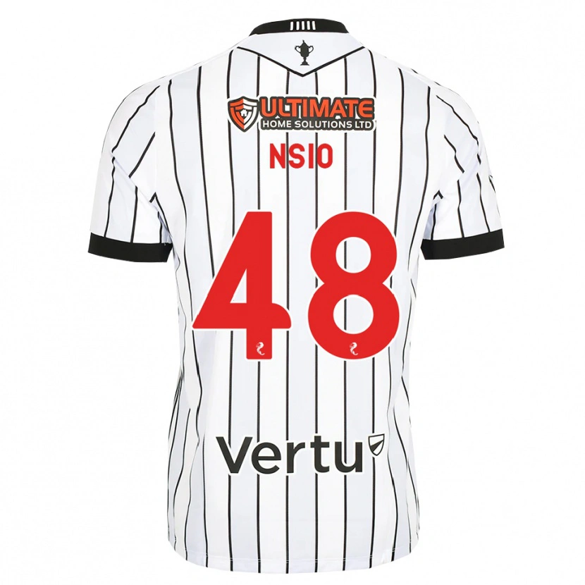 Danxen Dames Paul Nsio #48 Wit Zwart Rood Thuisshirt Thuistenue 2026/27 T-Shirt België