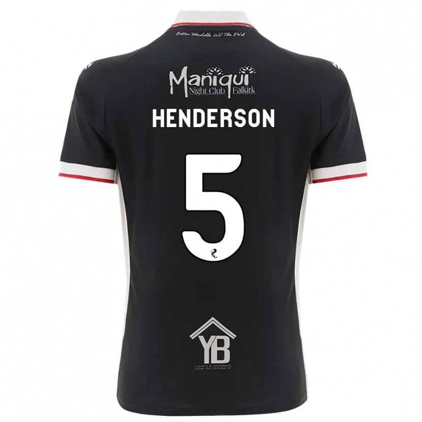 Danxen Dames Liam Henderson #5 Zwart Wit Rood Thuisshirt Thuistenue 2026/27 T-Shirt België