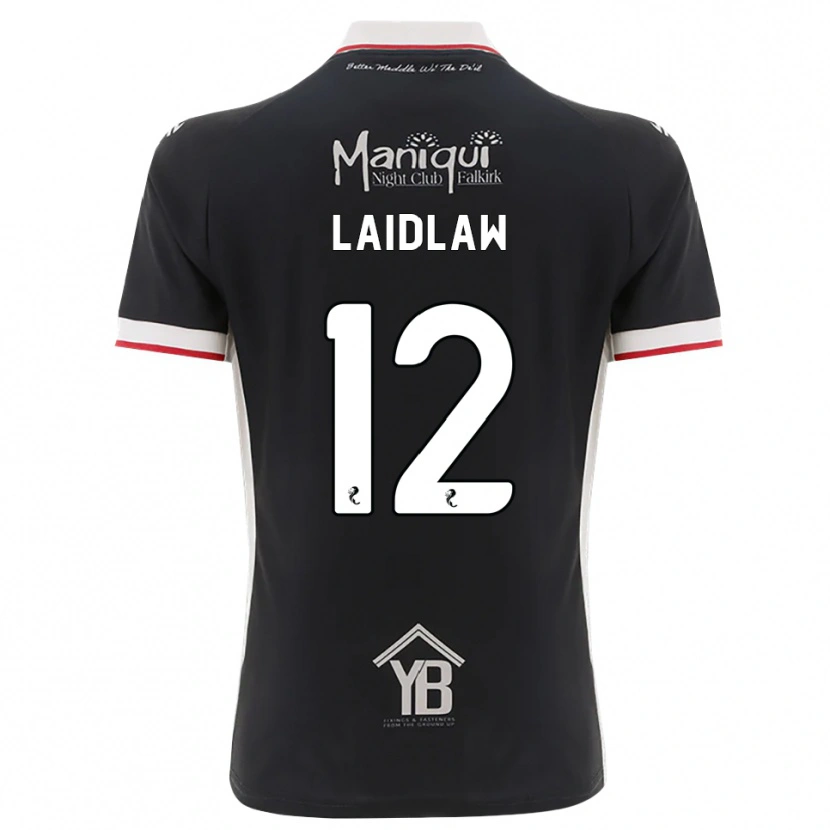 Danxen Dames Ethan Laidlaw #12 Zwart Wit Rood Thuisshirt Thuistenue 2026/27 T-Shirt België