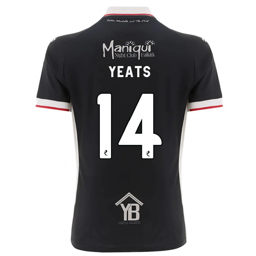 Danxen Dames Finn Yeats #14 Zwart Wit Rood Thuisshirt Thuistenue 2026/27 T-Shirt België