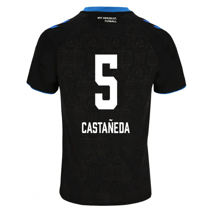 Danxen Dames Santiago Castañeda #5 Zwart Wit Rood Thuisshirt Thuistenue 2026/27 T-Shirt België