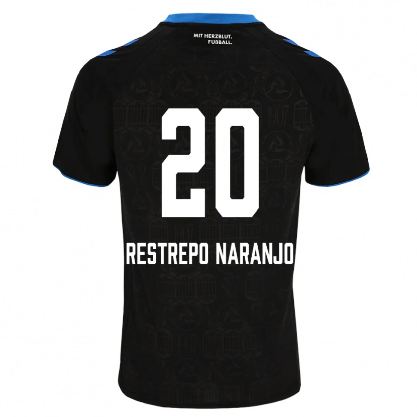 Danxen Dames Pedro Restrepo Naranjo #20 Zwart Wit Rood Thuisshirt Thuistenue 2026/27 T-Shirt België