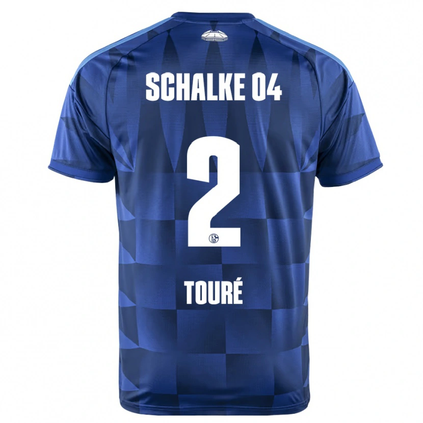 Danxen Dames Tidiane Touré #2 Donkerblauw Geel Wit Thuisshirt Thuistenue 2026/27 T-Shirt België