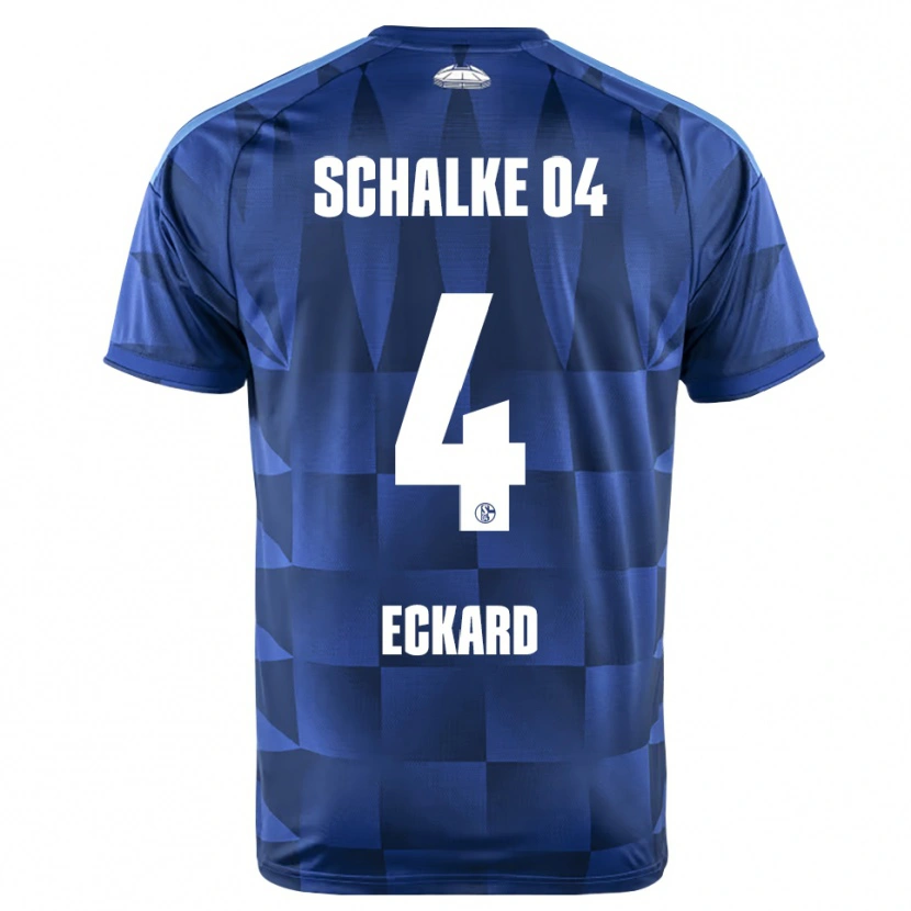 Danxen Dames Jonas Eckard #4 Donkerblauw Geel Wit Thuisshirt Thuistenue 2026/27 T-Shirt België