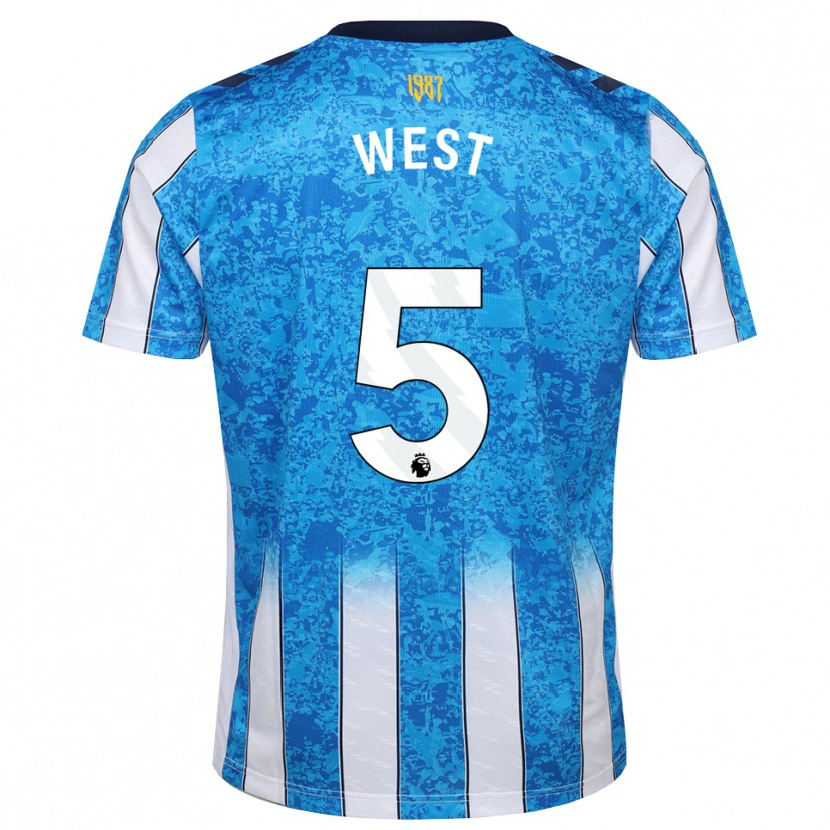 Danxen Dames Devon West #5 Wit Blauw Oranje Thuisshirt Thuistenue 2026/27 T-Shirt België