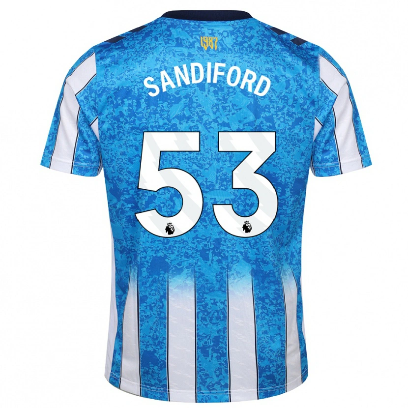 Danxen Dames Greg Sandiford #53 Wit Blauw Oranje Thuisshirt Thuistenue 2026/27 T-Shirt België