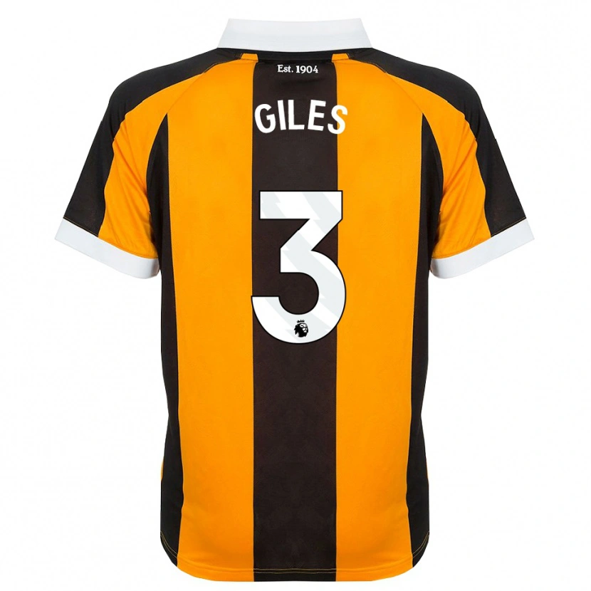 Danxen Dames Ryan Giles #3 Oranje Zwart Wit Thuisshirt Thuistenue 2026/27 T-Shirt België