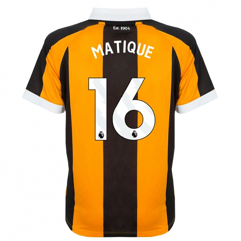 Danxen Dames Albert Matique #16 Oranje Zwart Wit Thuisshirt Thuistenue 2026/27 T-Shirt België