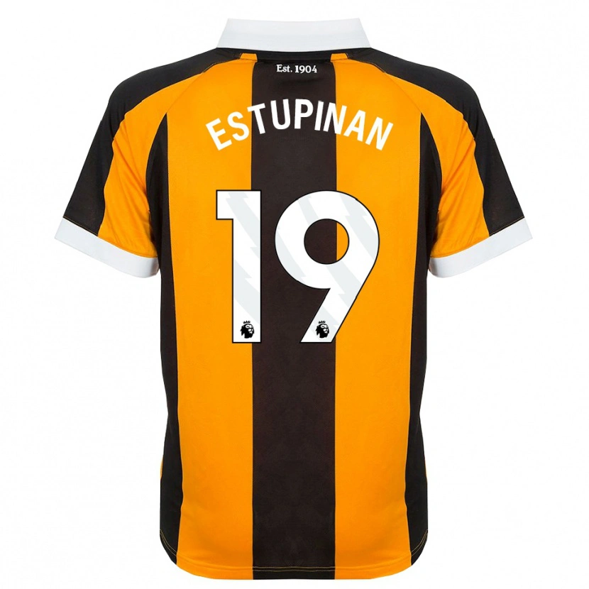 Danxen Dames Óscar Estupiñán #19 Oranje Zwart Wit Thuisshirt Thuistenue 2026/27 T-Shirt België