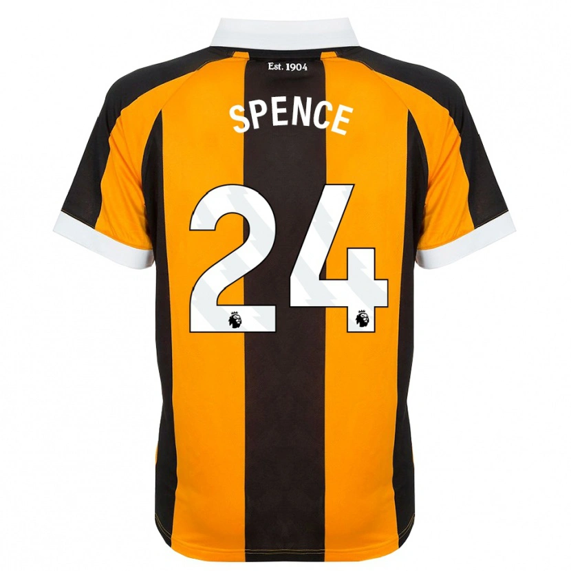 Danxen Dames Emily Spence #24 Oranje Zwart Wit Thuisshirt Thuistenue 2026/27 T-Shirt België